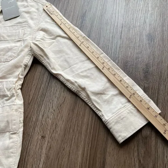 Everlane The Cinchable Chore Jacket Women's S Bone Inner Drawstring Pockets - Picture 11 of 11